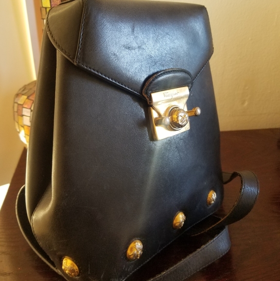 Salvatore Ferragamo Handbags - Vintage  Salvatore  ferragamo mini studded  backpa